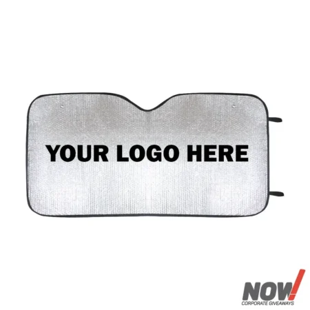 Silver Accordion Car Sunshades with Logo Branding