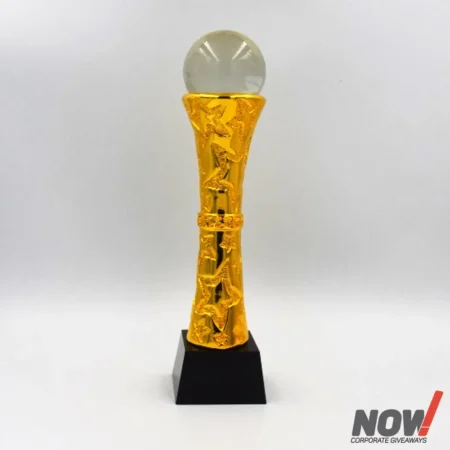 Crystal Globe Award Brass Trophy - AGT 182
