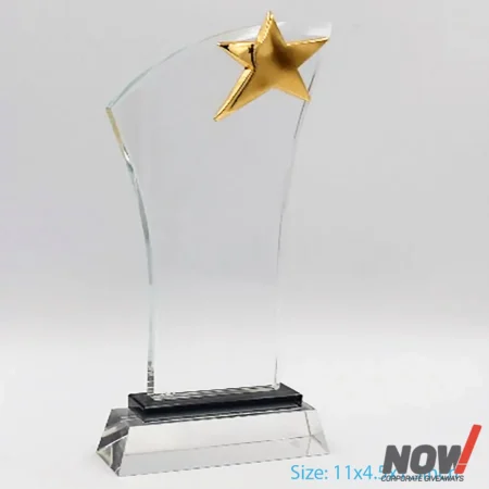 Glass Shield with Gold Star - AGT 177