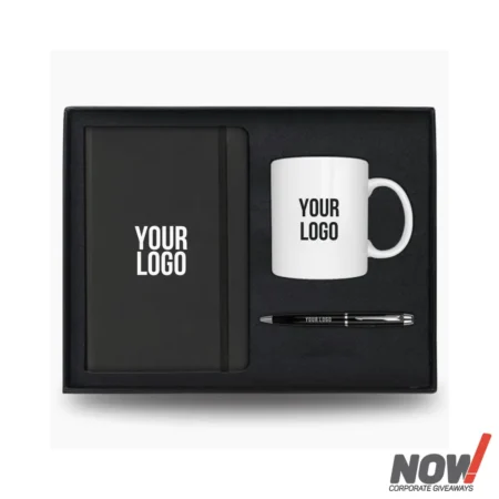 Corporate Gift Box with A5 Notebook Metal Ballpen & Ceramic Mug - C09