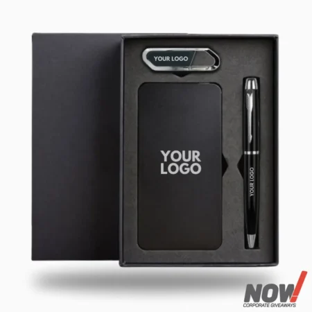 Corporate Gift Box with Metal Ballpen & Powerbank - C02