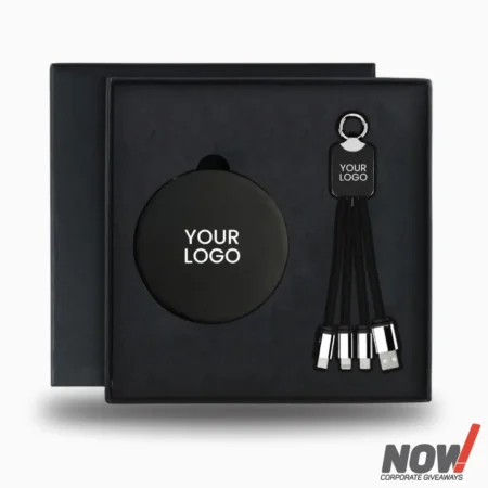Corporate Gift Box with Wireless Charger Multi-Charging Cable - C08