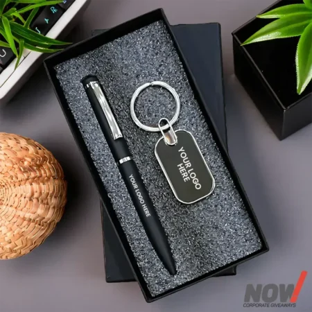 Corporate Gift Box with Metal Pen & Keychain - C01