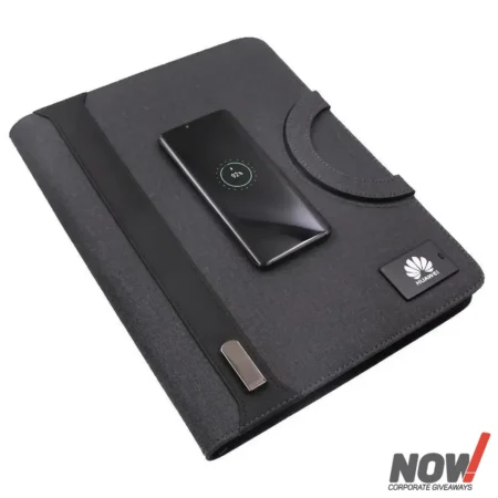 Multifunctional Business Folder with Wireless Powerbank Charging Flash Drive and Writing Pad