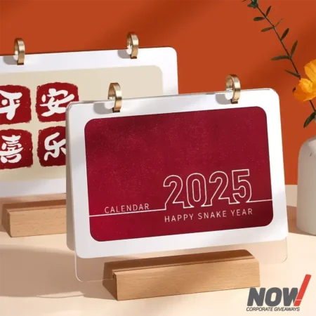 Premium Acrylic New Year Calendar with Wood Base - ACC 06
