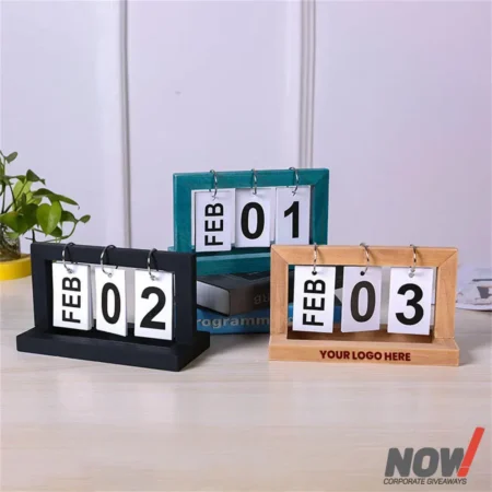 Wood Calendar with Custom Branding - WCC 03