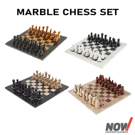 Premium Marble Chess Set with Custom Logo Branding