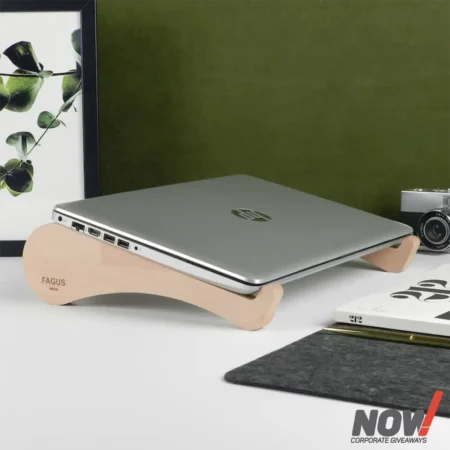 Wood Laptop Stand with Custom Logo Branding - LS 04
