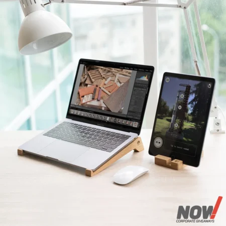 Wood Laptop Stand with Custom Logo Branding - LS 02