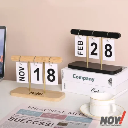 Wood Calendar with Custom Branding - WCC 02