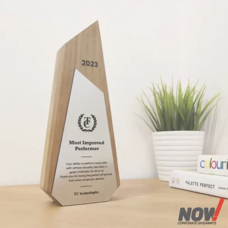 Wood and Metal Customize Shield and Award - CS 15