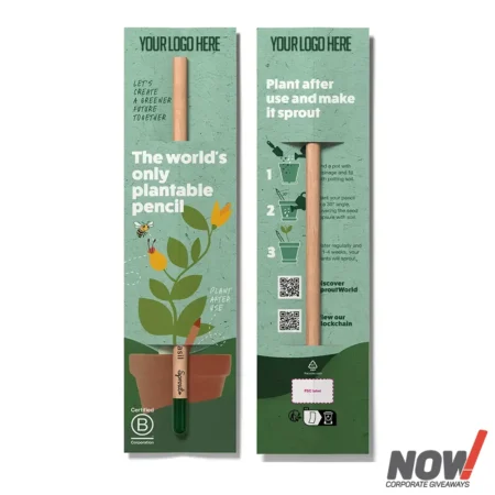 Eco-Friendly Plantable Seed Pencil with Custom Printed Sleeve