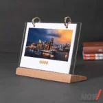 Premium Acrylic New Year Calendar with Wooden Base - ACC 13