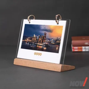 Premium Acrylic New Year Calendar with Wooden Base - ACC 13