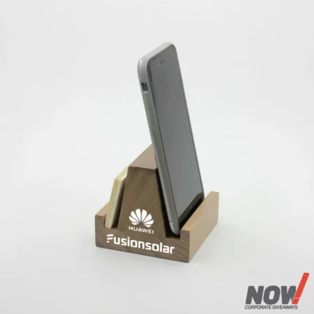 Wood Mobile Phone Stand and Business Card Holder