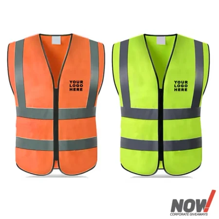 Worker Safety Jacket with Reflector and Logo Branding