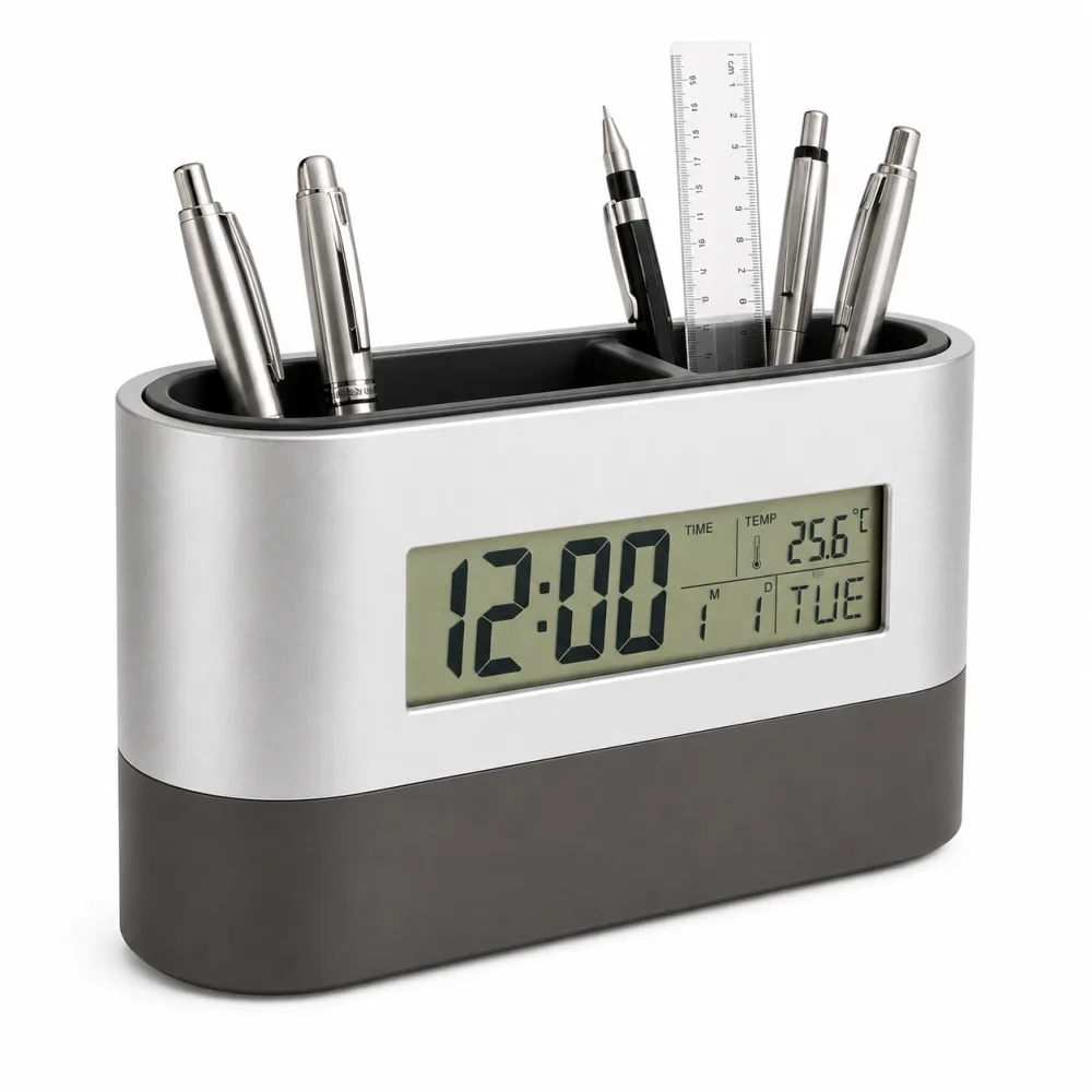 Desk table clock with logo branding 2078