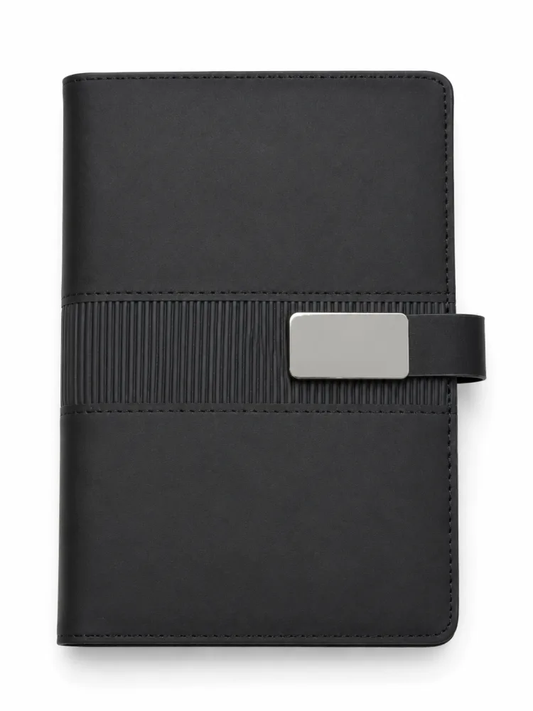 Buckle notebook diary with logo branding