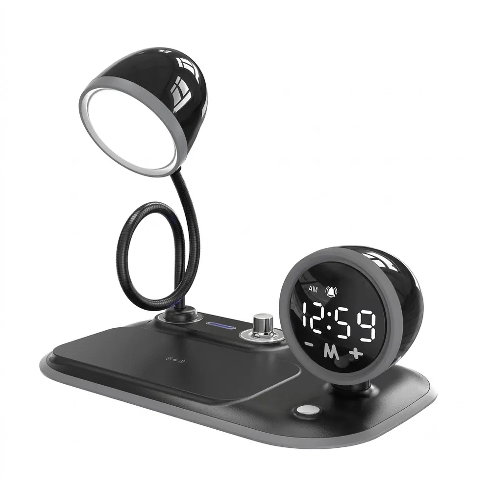 Wireless lamp with round clock