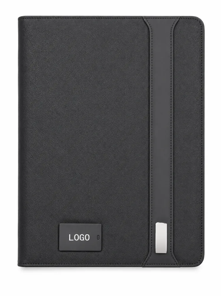 Business folder with wireless power bank