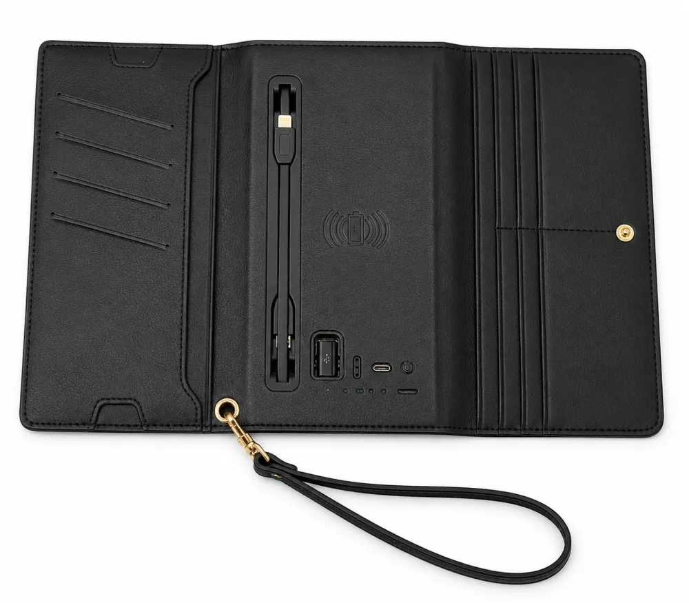 Wallet with wireless power bank