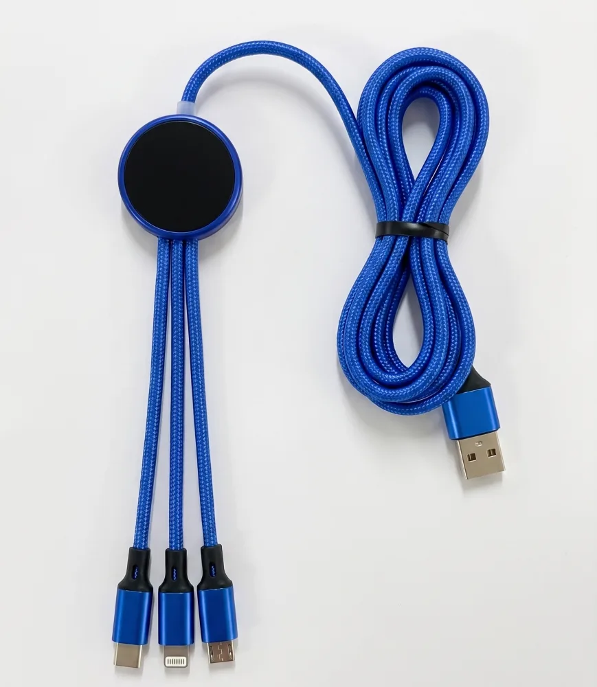 Long multi charging cable with logo branding