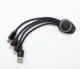 Short charging cable with hook