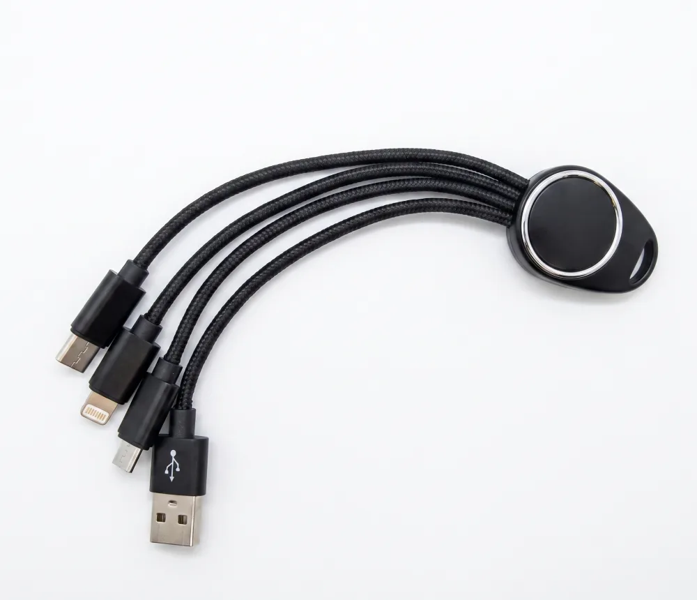 Short charging cable with hook