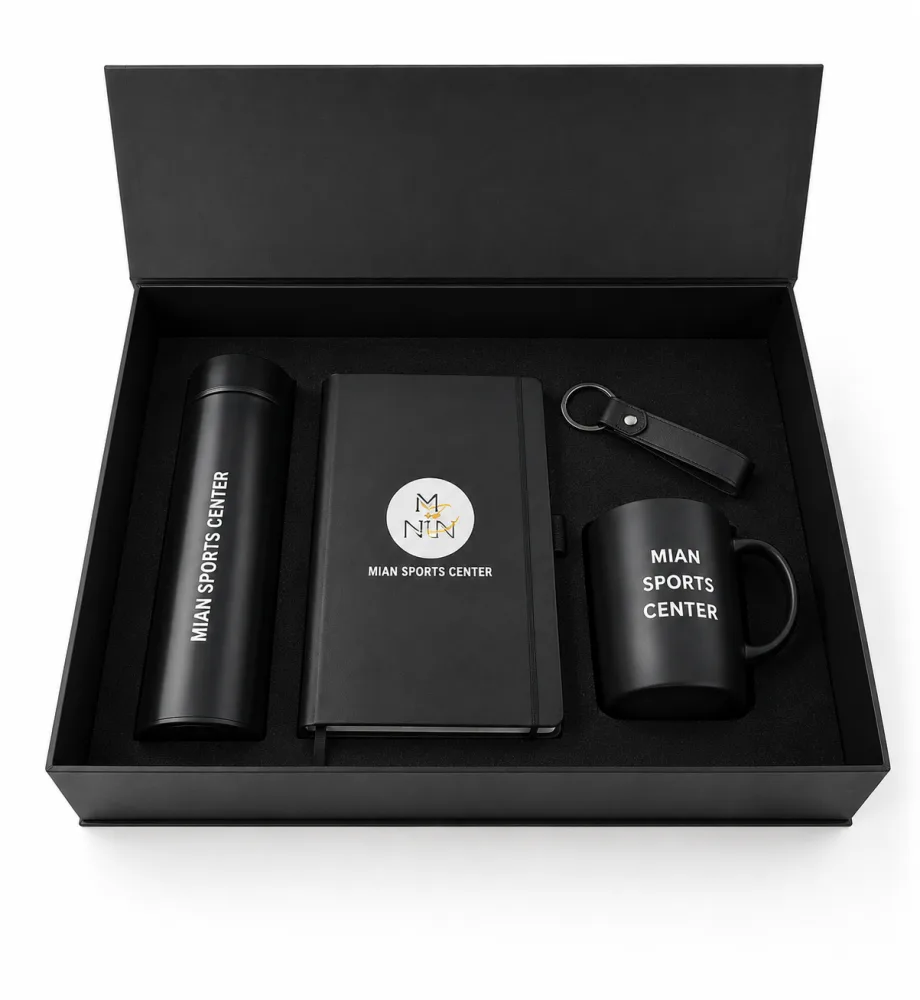 Corporate gift box with logo branding