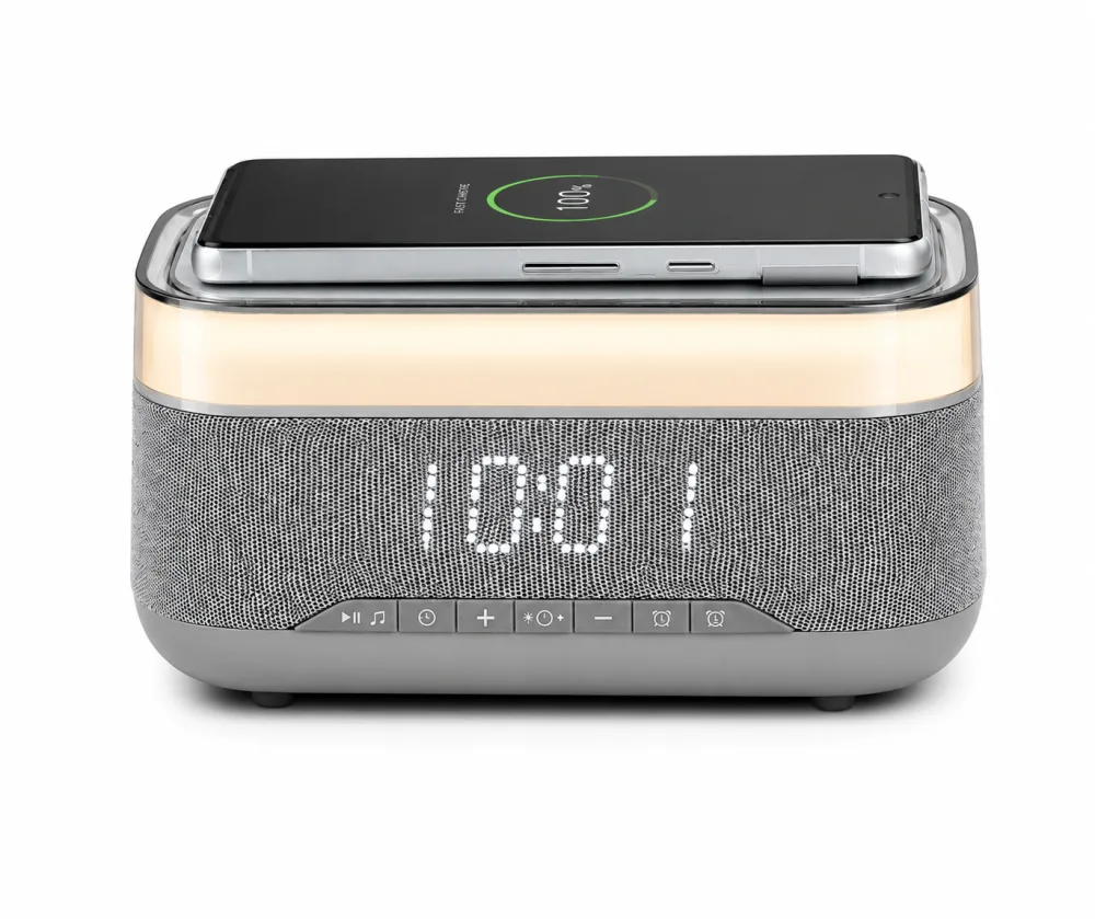 Wireless speaker with clock