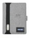 Grey notebook diary with wireless power bank